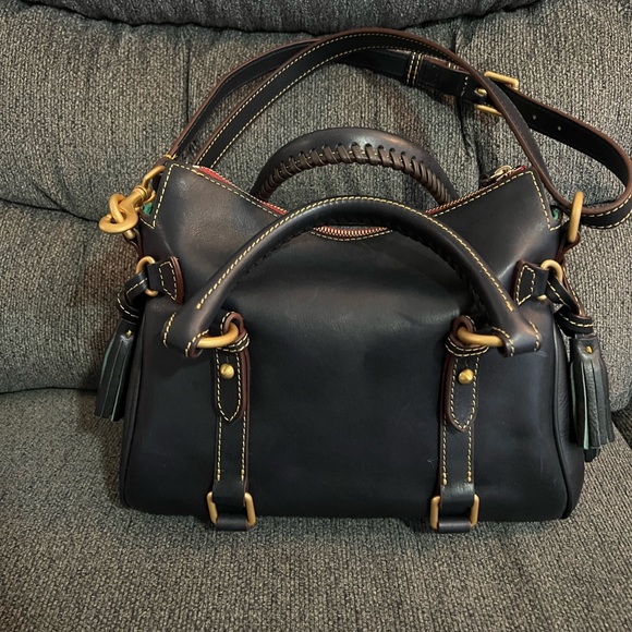 Dooney & Bourke Navy Florentine Satchel Handbag - Picture 3 of 8